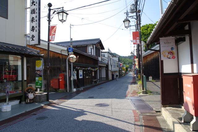 仲屋町（すわいちょう、読めないですね…）通りは商店も多い通りで印象的です。