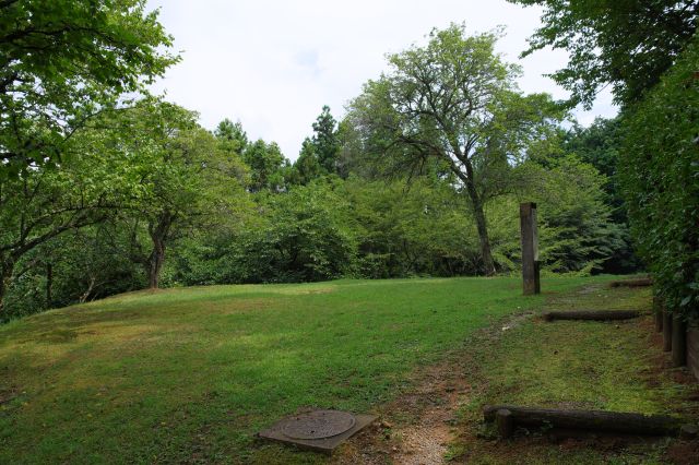 左側に井戸曲輪。