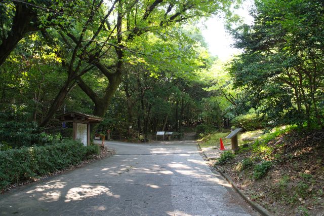 道は右に180度曲がり二の丸へ。