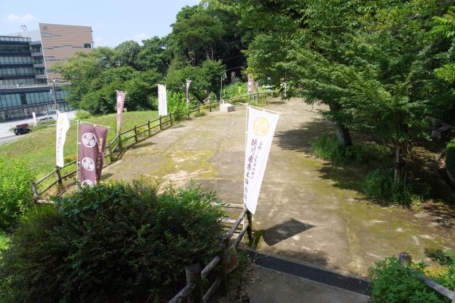 少し下がった展望スペースへ。