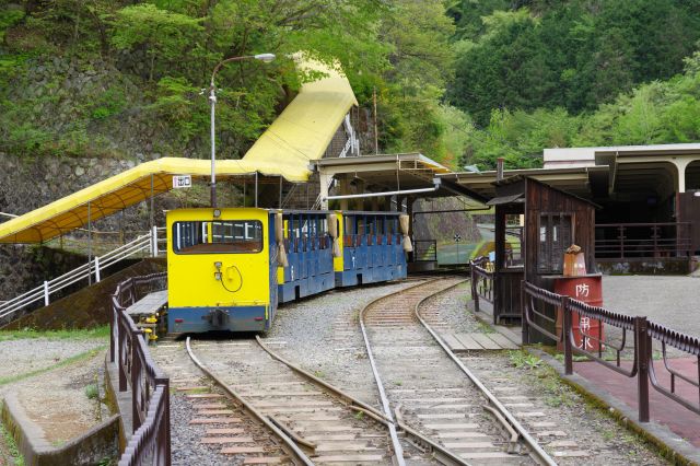別のトロッコ車両が止まっています。