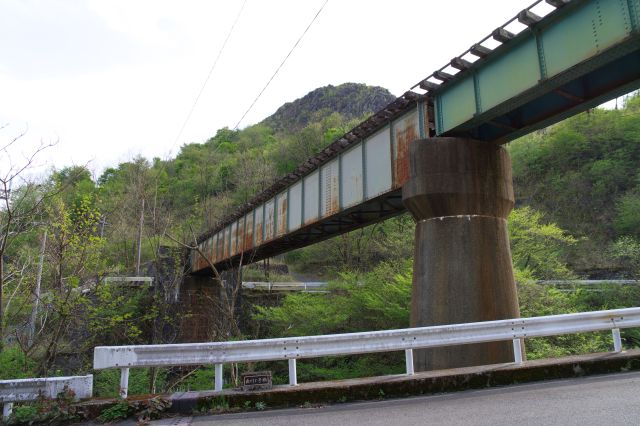 間藤駅から繋がっていた貨物線。