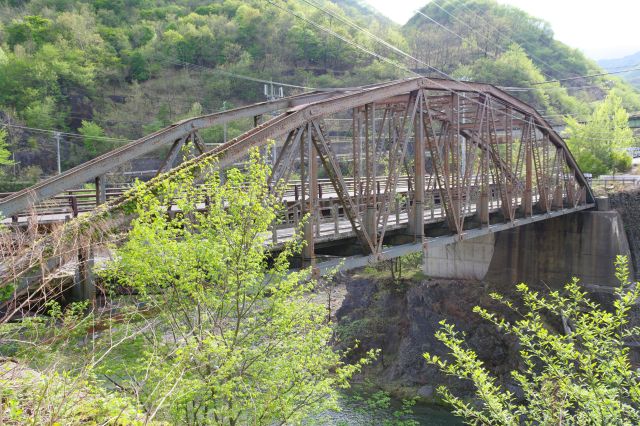 右側から見る古河橋。