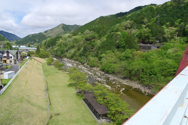 左側は渡良瀬川と通洞公園が見えます。