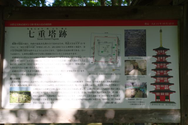 七重塔跡の解説。