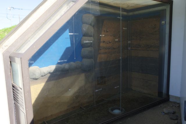 金堂基壇の断面。