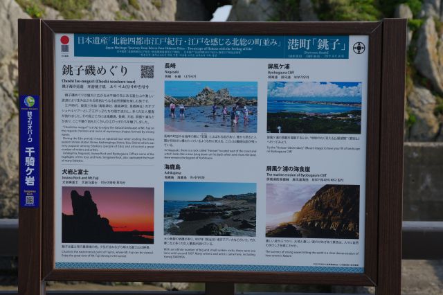 港町「銚子」日本遺産の看板。